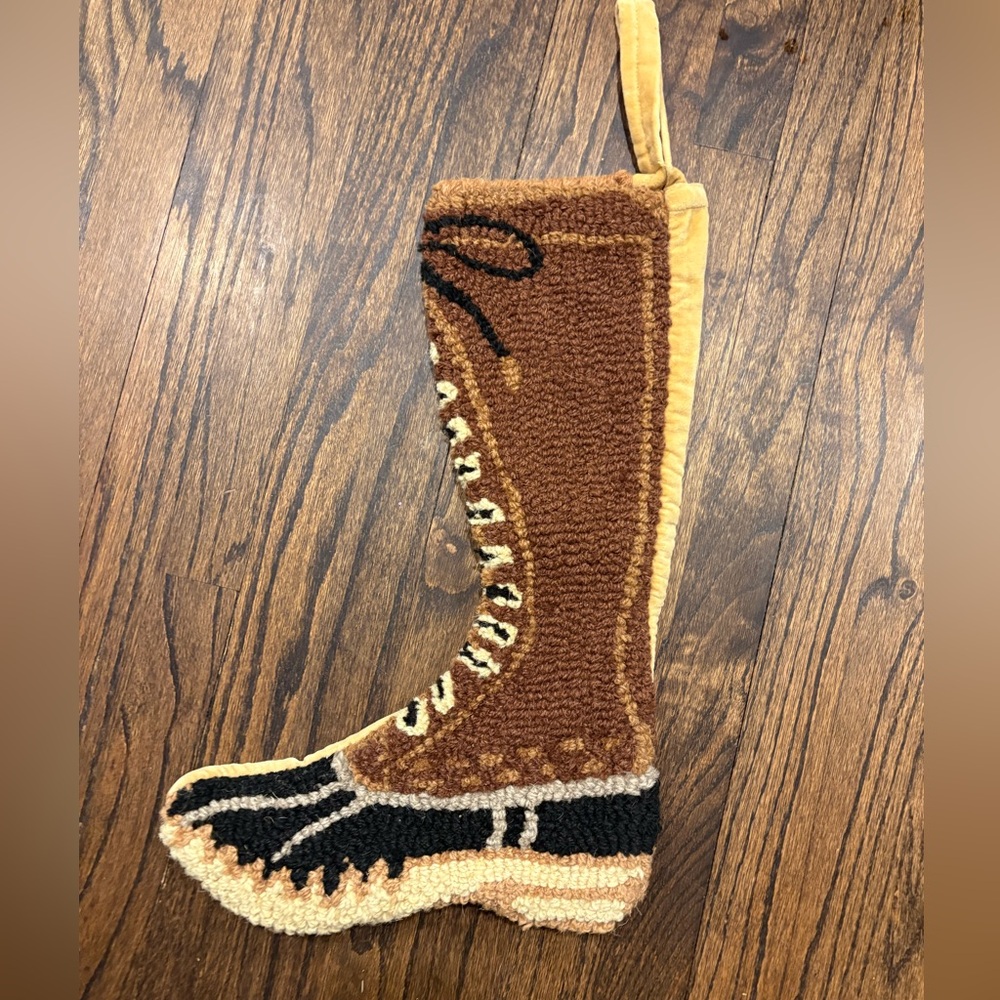 Hooked Wool Hunting Boot Stocking - Picture 2 of 7